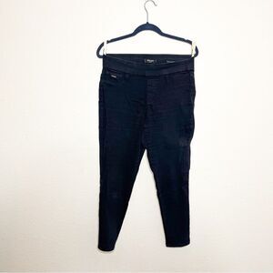 🍋 Nine West • Heidi Pull-On Skinny Crop Jeans Black Stretch Waistband Size 6
